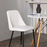 Danburi jídelní stůl - Woodlook / Woodlook MDF + noční jídelní židle - černá / bílá PU _2