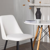 Danburi jídelní stůl - Woodlook / Woodlook MDF + noční jídelní židle - černá / bílá PU _2