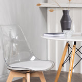 Danburi Jídelní stůl - Woodlook / Woodlook MDF +Edvin Jídelní židle - Nature / PET (polštář bílý) PET povrch, sedák s běžnou houbou _2
