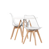 Danburi Jídelní stůl - Woodlook / Woodlook MDF +Edvin Jídelní židle - Nature / PET (polštář bílý) PET povrch, sedák s běžnou houbou _2