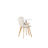 Jídelní stůl Danburi - Woodlook / Woodlook MDF + Jídelní židle Lilja - Oaklook / Béžová látka _2