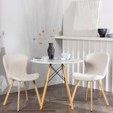 Jídelní stůl Danburi - Woodlook / Woodlook MDF + Jídelní židle Lilja - Oaklook / Béžová látka _2