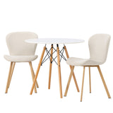 Jídelní stůl Danburi - Woodlook / Woodlook MDF + Jídelní židle Lilja - Oaklook / Béžová látka _2