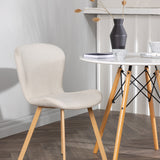 Jídelní stůl Danburi - Woodlook / Woodlook MDF + Jídelní židle Lilja - Oaklook / Béžová látka _2