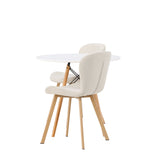 Jídelní stůl Danburi - Woodlook / Woodlook MDF + Jídelní židle Lilja - Oaklook / Béžová látka _2