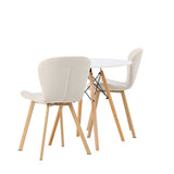 Jídelní stůl Danburi - Woodlook / Woodlook MDF + Jídelní židle Lilja - Oaklook / Béžová látka _2