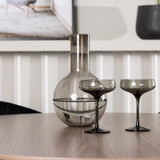 Jídelní stůl Durango - černá / ořechová MDF + jídelní židle Selma - černá / černý samet _4