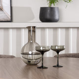 Jídelní stůl Durango - černá / ořechová MDF + ranní jídelní židle - černá / černá Boucle _4