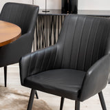 Copenhagen - Jídelní stůl kulatý - Hnědá / Černá +Comfort - Jídelní židle 2-balení - černá/Černá _6