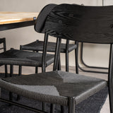 Cirebon Jídelní stůl 200*90cm - Teak / Černá +Polly Jídelní židle 2-balení - Černá / Černá _6