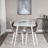 Polar Jídelní stůl 120 cm - White White +Polar Matstol - Vit / Mellangrå _4