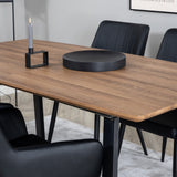 Jídelní stůl Inca - 160/200*85*H75 - Dub / Černá +Comfort - Jídelní židle 2-balení - černá/Černá _4