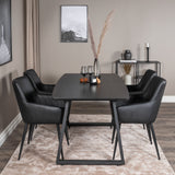 Inca Rozšiřitelná - Černá deska / černá Nohy +Comfort - Jídelní židle 2-balení - černá/Černá _4