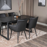 Inca Rozšiřitelná - Černá deska / černá Nohy +Comfort - Jídelní židle 2-balení - černá/Černá _4