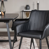 Inca Rozšiřitelná - Černá deska / černá Nohy +Comfort - Jídelní židle 2-balení - černá/Černá _4