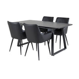 Inca Rozšiřitelná - Černá deska / černá Nohy +Comfort - Jídelní židle 2-balení - černá/Černá _4