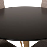 Plaza Runt Matbord - Ek-Look / Svart - ø100*H75 +Jídelní židle Windu Lyx - Dub-Look / Světle šedá _4