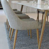 Polar Matbord - Ek-Look / Vit- 180*90*H75 +Plaza Matstol 2-balení - Ek-Look / Ljusgrå _6