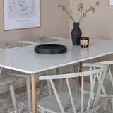 Polar Matbord - Ek-Look / Vit- 180*90*H75 +Bullerbyn - Jídelní židle - Světle šedá _6