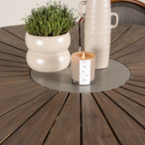 Rosario Jídelní stůl- Teak Ø140 +Guarda Caféchair 2-balení - Hnědá/Černá _6
