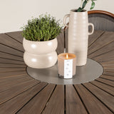 Rosario Jídelní stůl- Teak Ø140 +Guarda Caféchair 2-balení - Hnědá/Černá _6