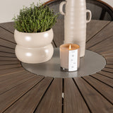 Rosario Jídelní stůl- Teak Ø140 + Vila Real Caféchair 2-balení - Hnědá/Černá _6