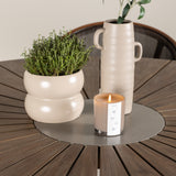 Rosario Jídelní stůl- Teak Ø140 + Vila Real Caféchair 2-balení - Hnědá/Černá _6