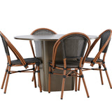 Jídelní stůl Santa Fe ø120 – pečená +Guarda Caféchair 2-balení – hnědá/černá _4