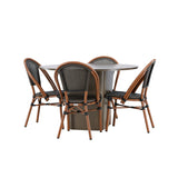 Jídelní stůl Santa Fe ø120 – pečená +Guarda Caféchair 2-balení – hnědá/černá _4