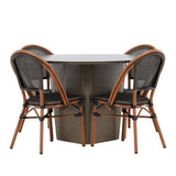 Jídelní stůl Santa Fe ø120 – pečená +Guarda Caféchair 2-balení – hnědá/černá _4