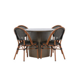 Jídelní stůl Santa Fe ø120 – pečená +Guarda Caféchair 2-balení – hnědá/černá _4