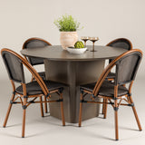 Jídelní stůl Santa Fe ø120 – pečená +Guarda Caféchair 2-balení – hnědá/černá _4