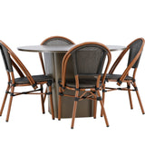 Jídelní stůl Santa Fe ø120 – pečená +Guarda Caféchair 2-balení – hnědá/černá _4