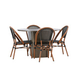 Jídelní stůl Santa Fe ø120 – pečená +Guarda Caféchair 2-balení – hnědá/černá _4