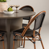 Jídelní stůl Santa Fe ø120 – pečená +Guarda Caféchair 2-balení – hnědá/černá _4