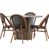 Jídelní stůl Santa Fe ø120 – pečená +Guarda Caféchair 2-balení – hnědá/černá _4