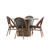 Jídelní stůl Santa Fe ø120 – pečená +Guarda Caféchair 2-balení – hnědá/černá _4