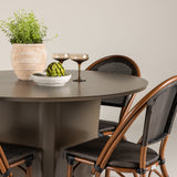 Jídelní stůl Santa Fe ø120 – pečená +Guarda Caféchair 2-balení – hnědá/černá _4