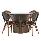 Jídelní stůl Santa Fe ø120 – pečená +Guarda Caféchair 2-balení – hnědá/černá _4