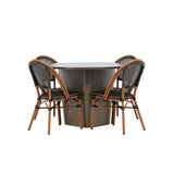 Jídelní stůl Santa Fe ø120 – pečená +Guarda Caféchair 2-balení – hnědá/černá _4
