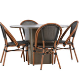 Jídelní stůl Santa Fe ø120 – pečená +Guarda Caféchair 2-balení – hnědá/černá _4