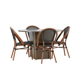 Jídelní stůl Santa Fe ø120 – pečená +Guarda Caféchair 2-balení – hnědá/černá _4
