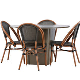 Jídelní stůl Santa Fe ø120 – pečená +Guarda Caféchair 2-balení – hnědá/černá _4