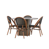 Jídelní stůl Santa Fe ø120 – pečená +Guarda Caféchair 2-balení – hnědá/černá _4