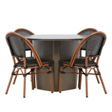 Jídelní stůl Santa Fe ø120 – pečená +Guarda Caféchair 2-balení – hnědá/černá _4