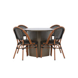 Jídelní stůl Santa Fe ø120 – pečená +Guarda Caféchair 2-balení – hnědá/černá _4