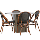 Jídelní stůl Santa Fe ø120 – pečená +Guarda Caféchair 2-balení – hnědá/černá _4