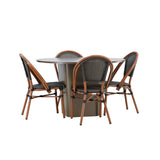 Jídelní stůl Santa Fe ø120 – pečená +Guarda Caféchair 2-balení – hnědá/černá _4