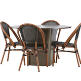 Jídelní stůl Santa Fe ø120 – pečená +Guarda Caféchair 2-balení – hnědá/černá _4