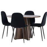 Bootcut jídelní stůl s jídelní židlí Polar